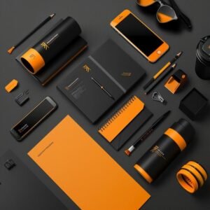 photo of corporate identity template set with logo sample business stationery mockup premium ai generated image